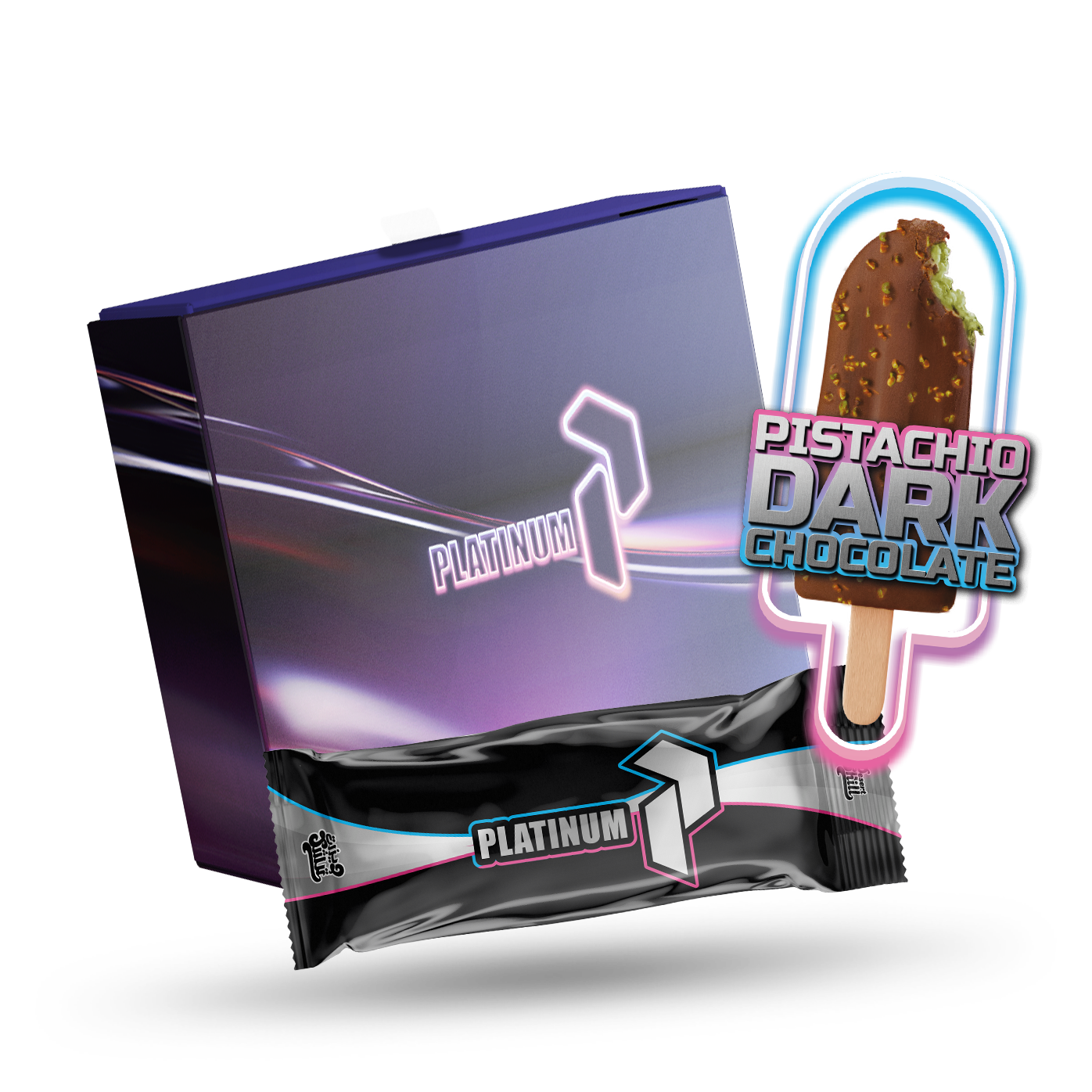 Platinum Stick - Pistachio Dark Chocolate - 6 Pack