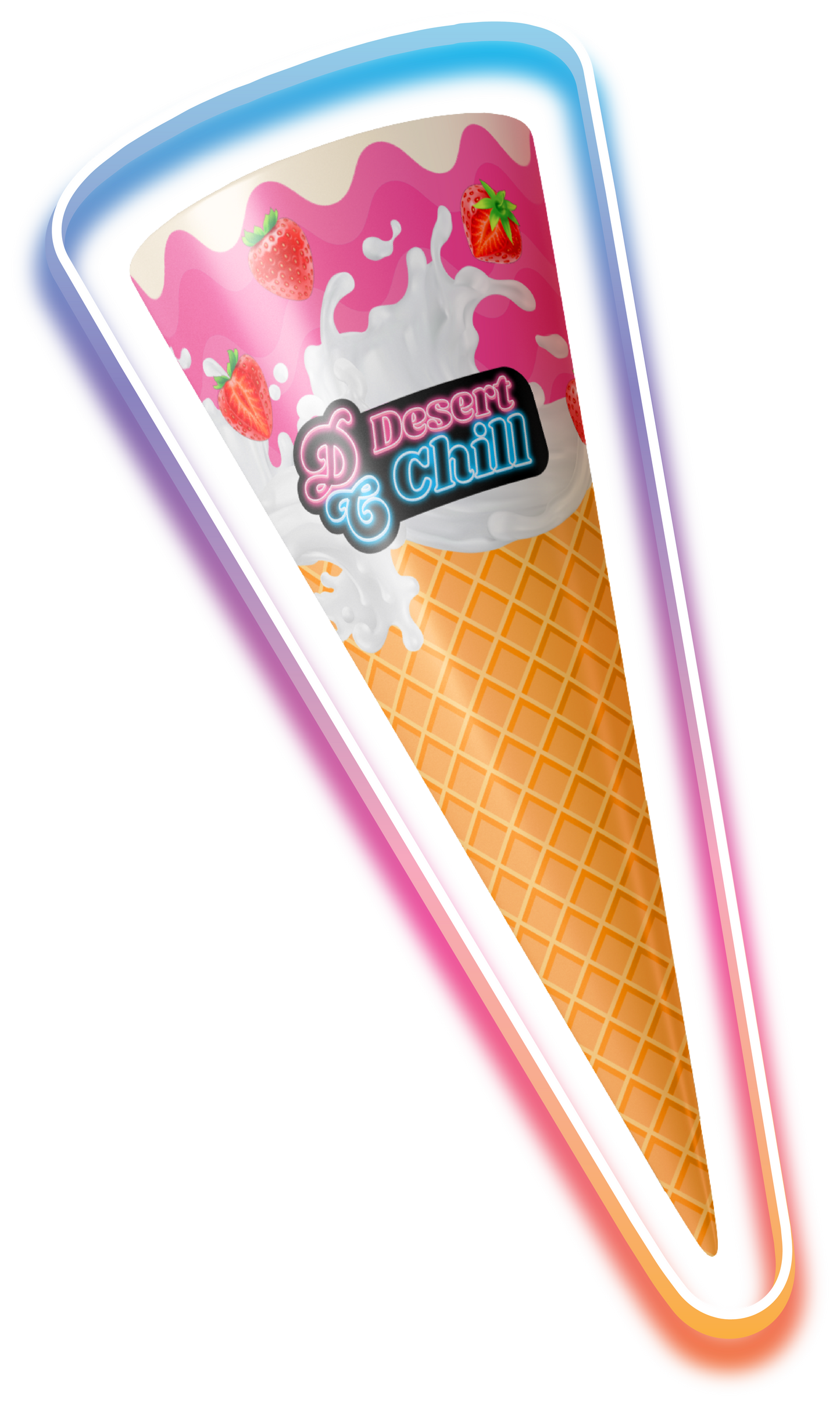 Ice Cream Cone - Strawberry Vanilla - 4 Pack